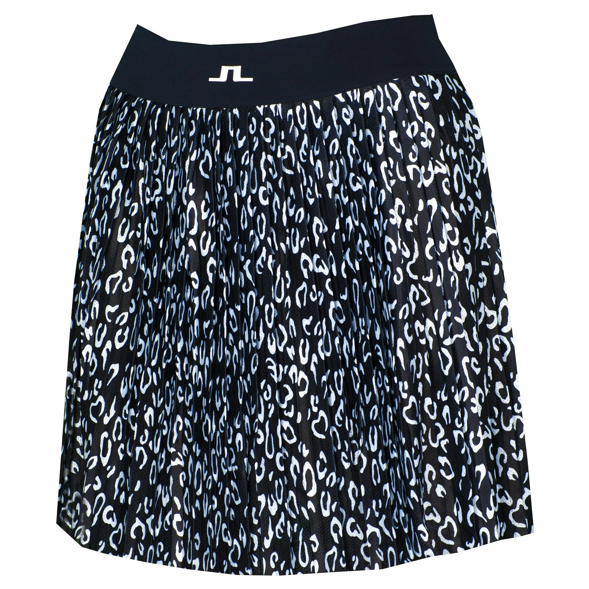 J Lindeberg Binx Printed Ladies Golf Skirt Navy Animal Print