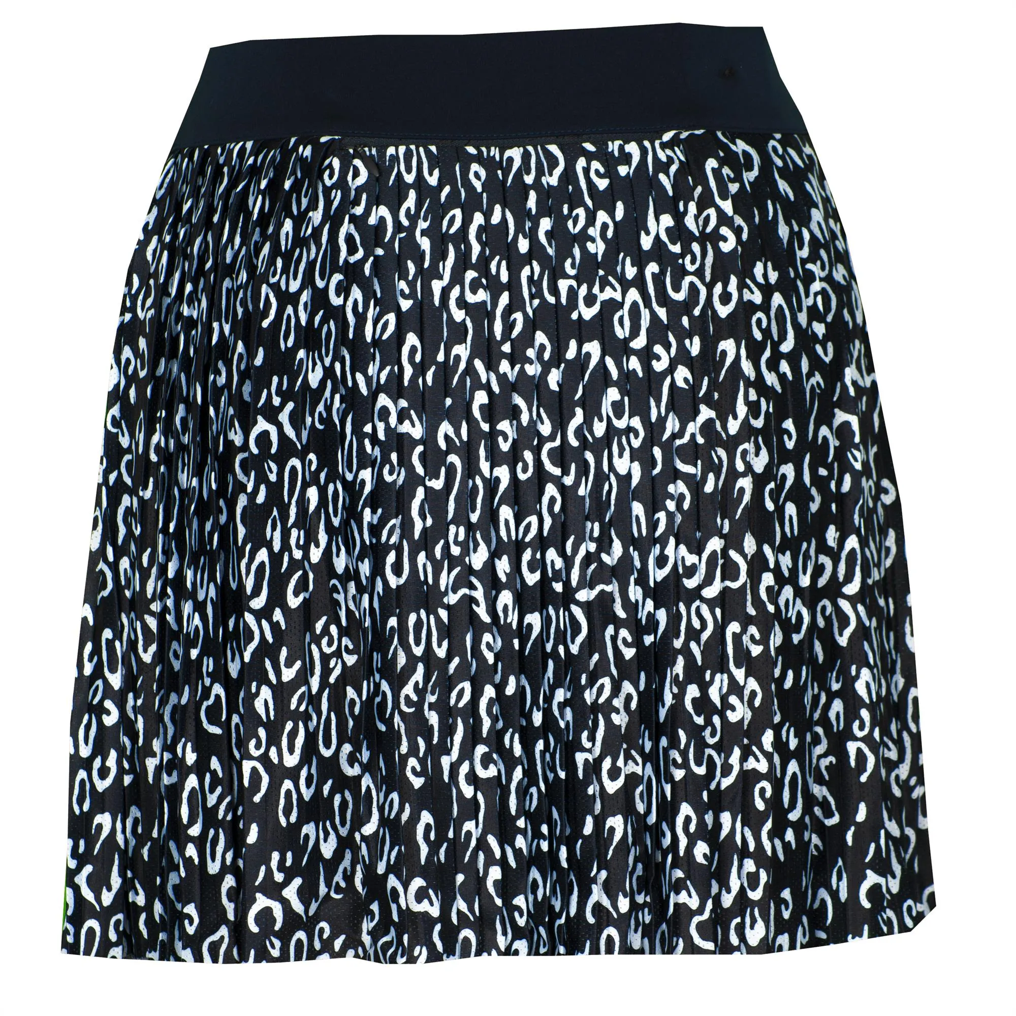 J Lindeberg Binx Printed Ladies Golf Skirt Navy Animal Print