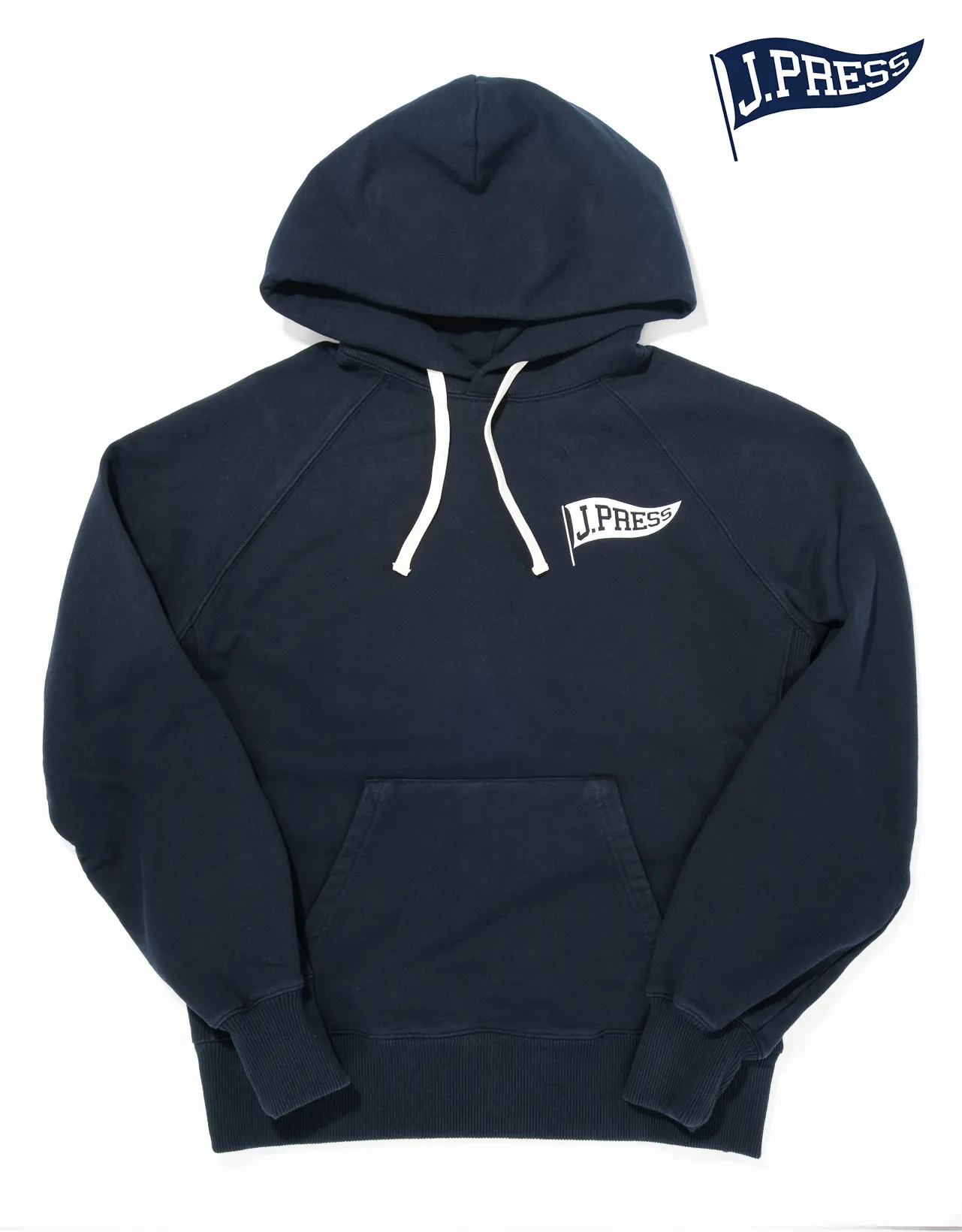 J. PRESS HOODIE - NAVY