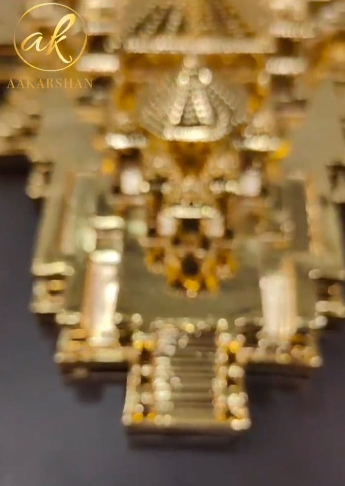 Jai Shri Ram ,Beautiful  Golden Model of Ram Mandir ,Ayodhya -SHAKI001RM