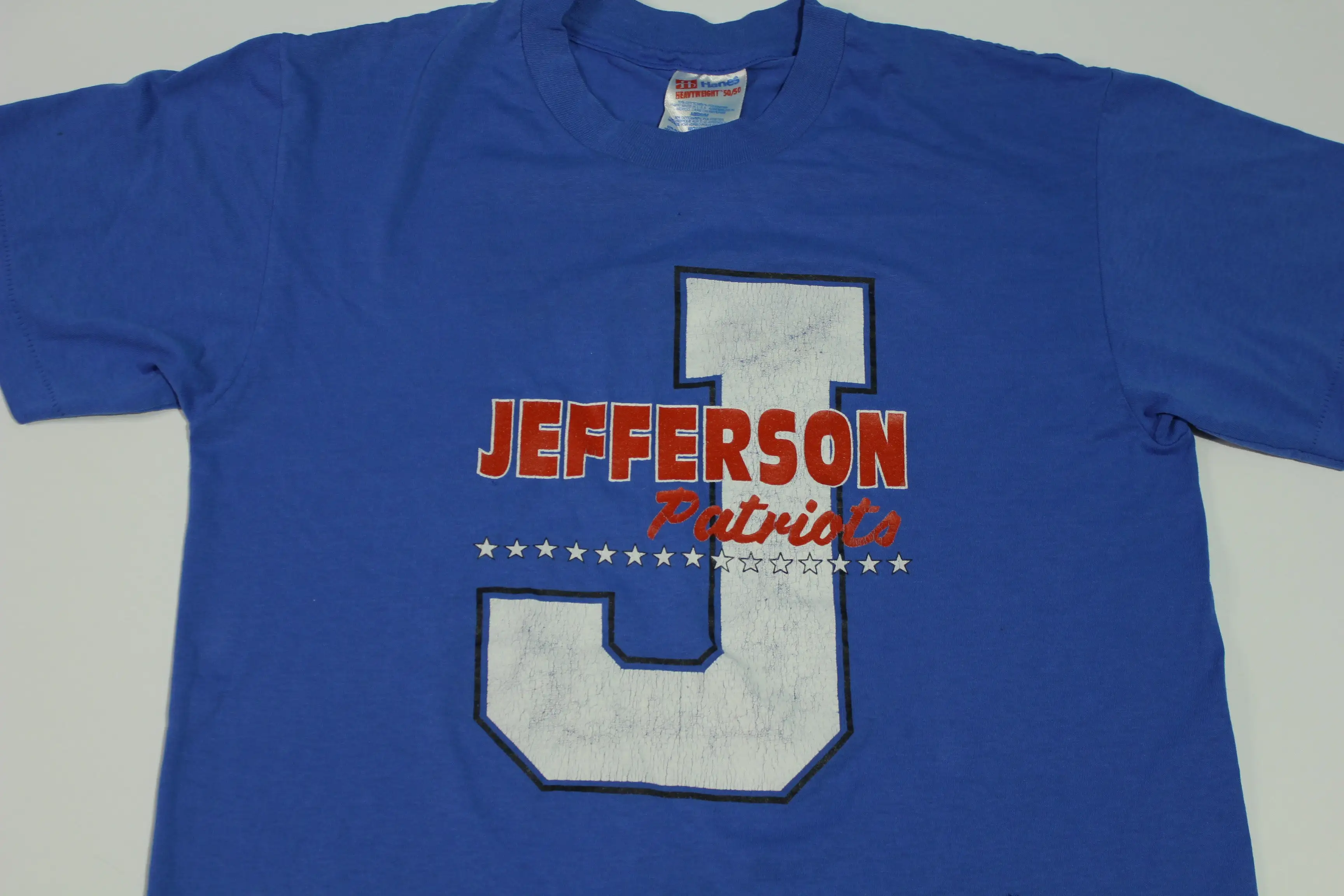 Jefferson Patriots Big J Vintage 80's Single Stitch School Pride T-Shirt