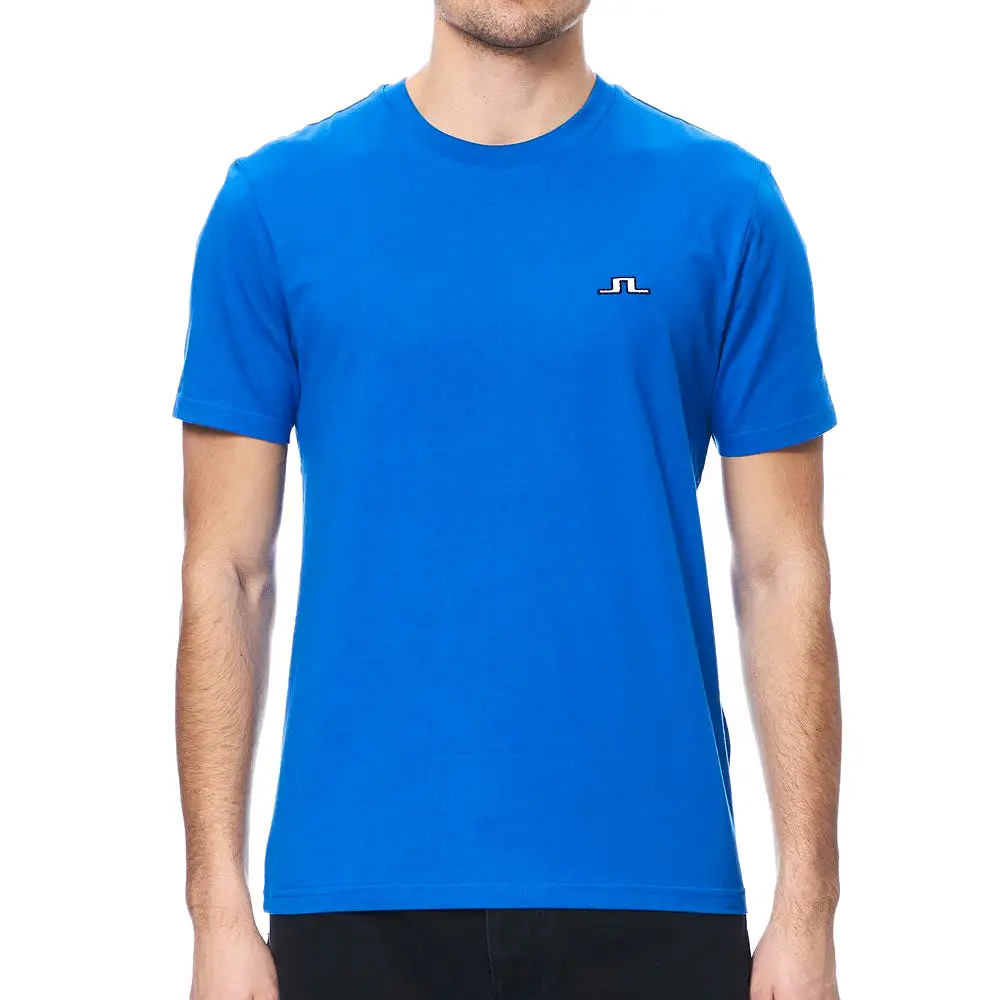 J.LINDEBERG MENS BRIDGE COTTON T-SHIRT - BLUE