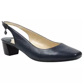 J.Renee Blandina Navy Kidskin Leather Heel