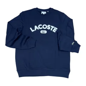 LACOSTE POP LOGO  CREWNECK SWEATSHIRT -Men’s NAVY WHITE