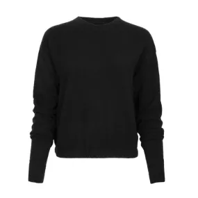 Lana Bilzerian Crew Neck Sweater with Gathered Elastic Waist