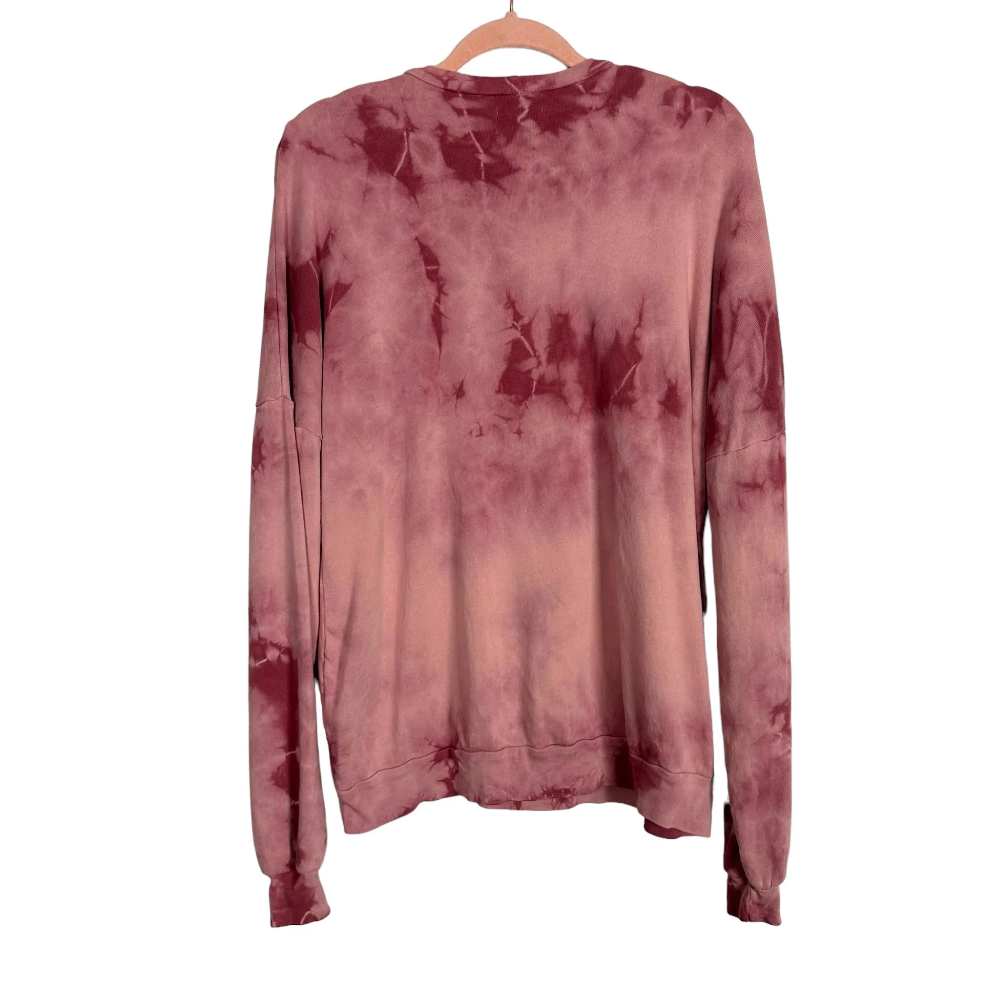 Lauren Moshi Pink Tie-Dye LOVED Rhinestone Sweatshirt- Size M (see notes, we have matching sweatpants)