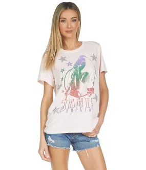 Lauren Moshi Wolf Janis Joplin with Crystals Boyfriend Tee Women's