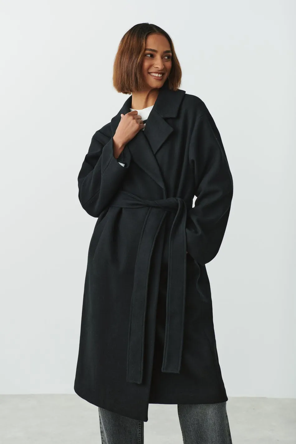 Long belted coat