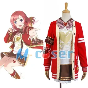 LoveLive! Love Live Valentine's Day Maki Nishikino Uniform Halloween Christmas Cosplay Costume For Women Girls Full set