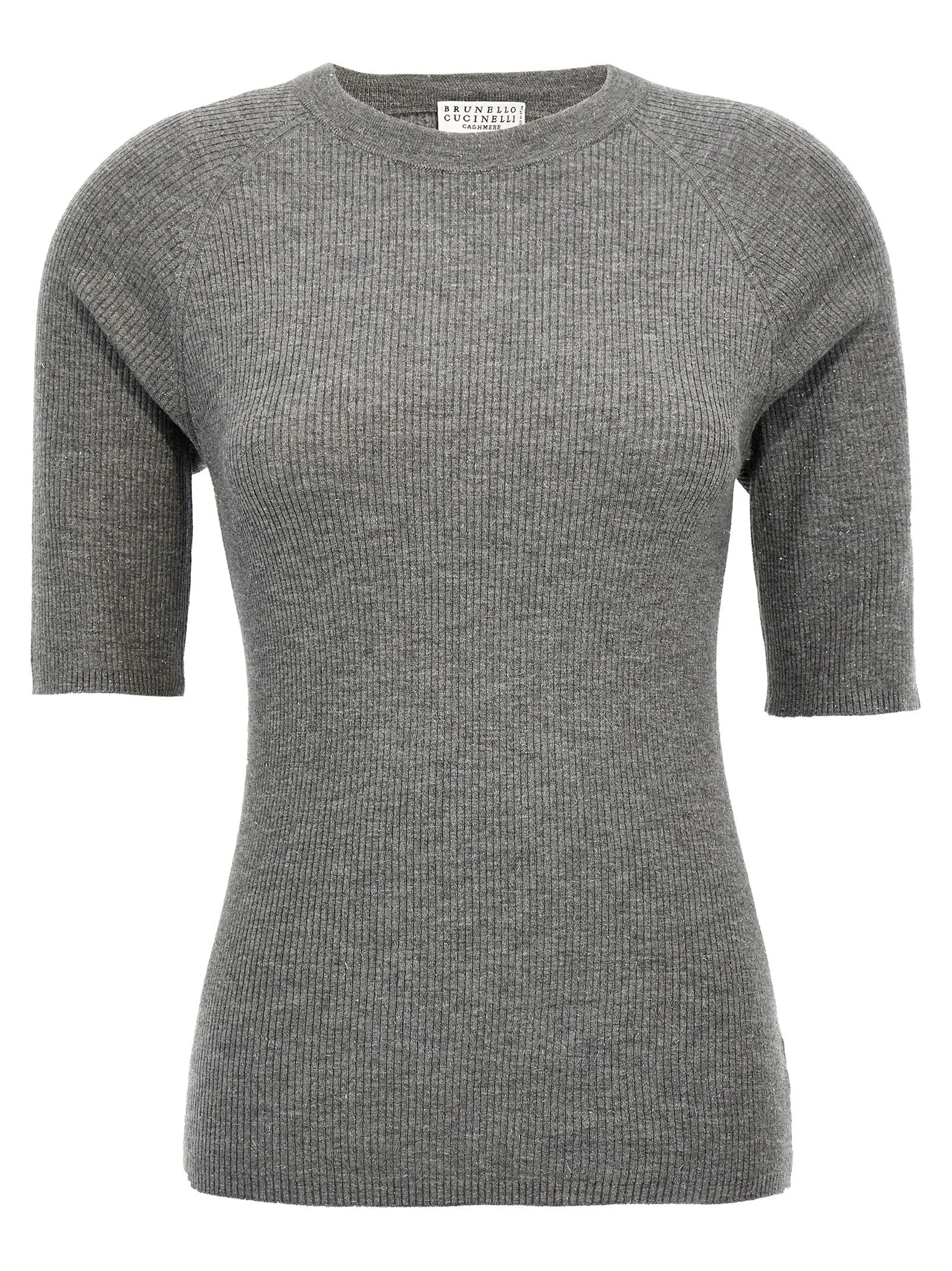 Lurex Ribbed Sweater Sweater, Cardigans Gray