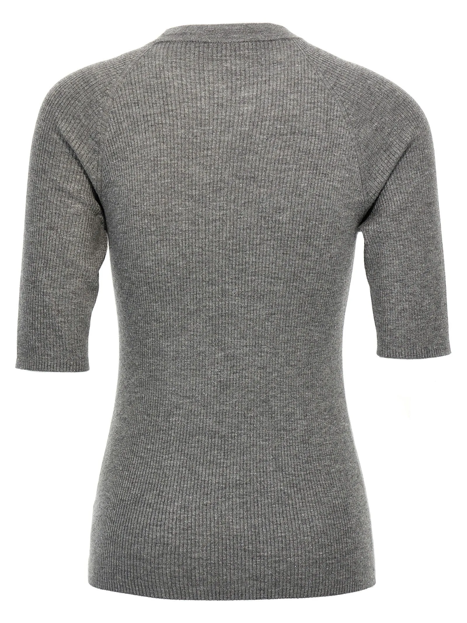 Lurex Ribbed Sweater Sweater, Cardigans Gray