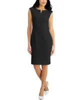 Macy's Kasper Notched-Neck Sheath Dress