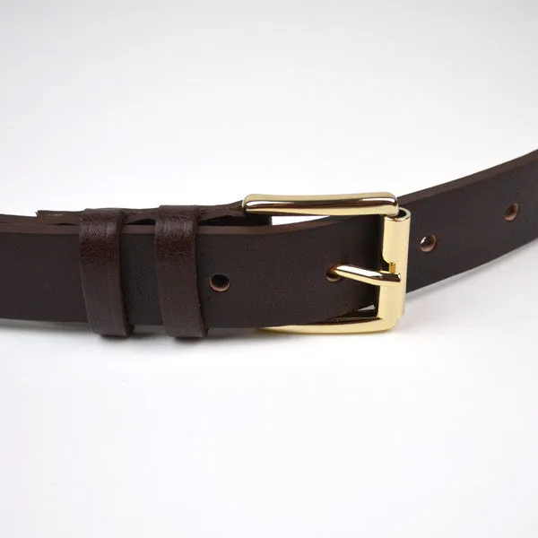 Maison Boinet - Slim Calf Leather Belt - Brown