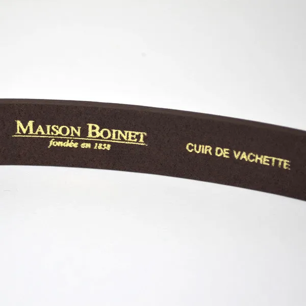 Maison Boinet - Slim Calf Leather Belt - Brown