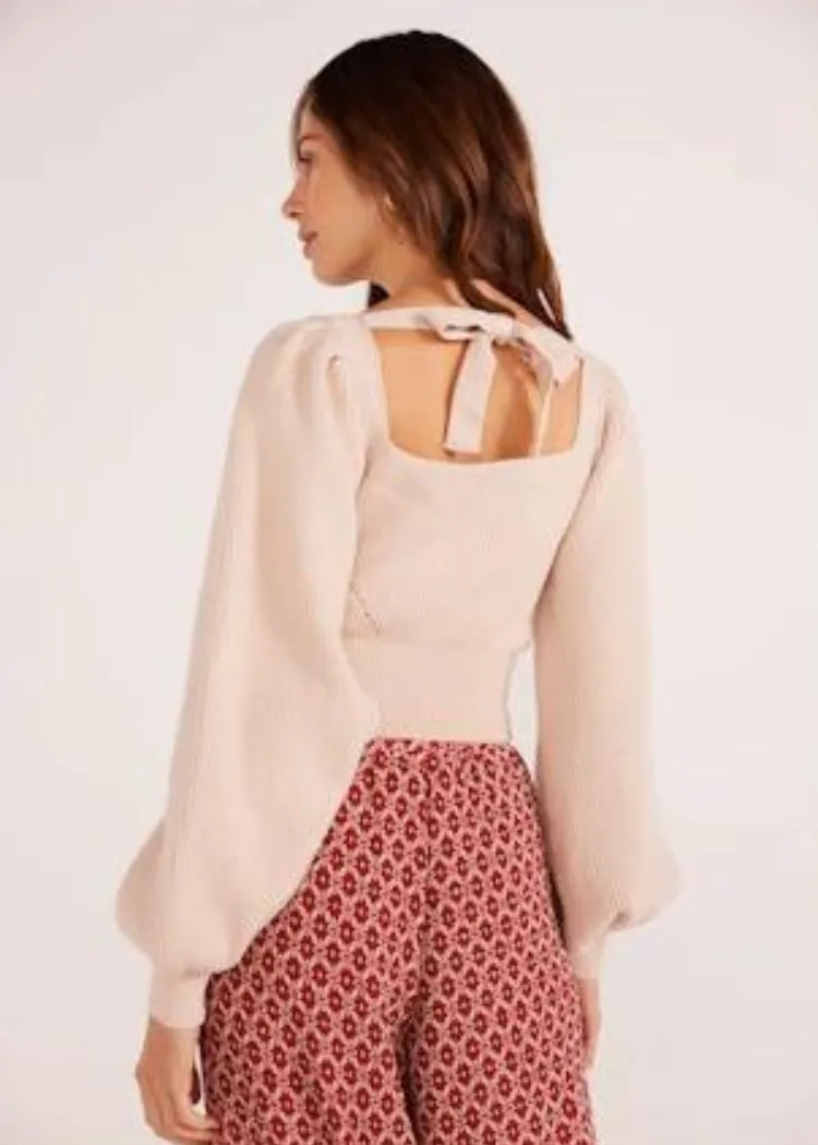 MINKPINK Callie Knit Sweater- Sand