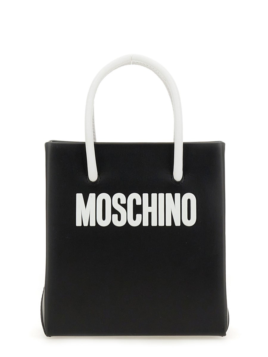 MOSCHINO    LEATHER BAG WITH LOGO