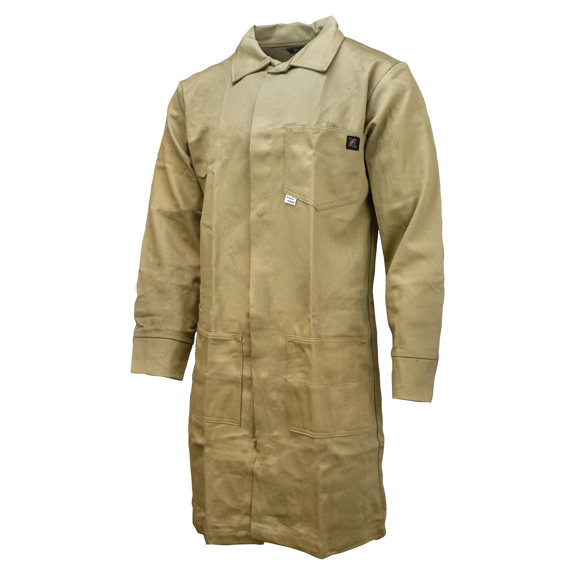 Neese VI9LC Indura 9 oz FR Lab Coat - Khaki