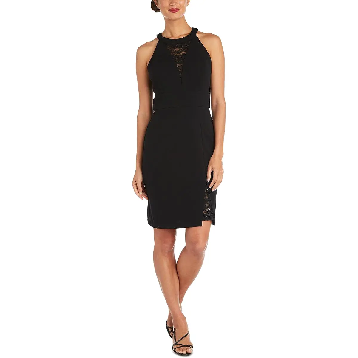 NW Nightway Womens Padded Mini Cocktail and Party Dress