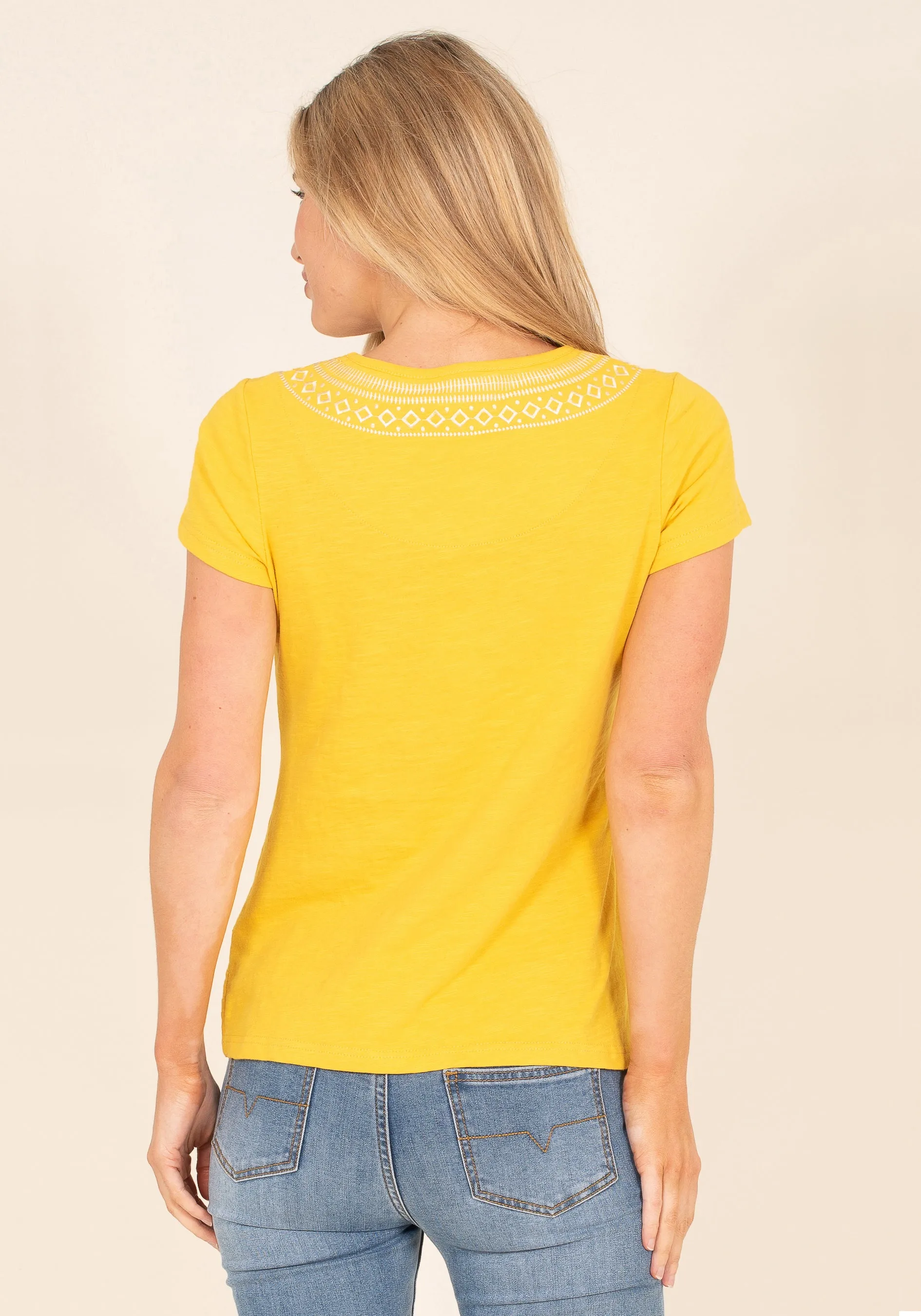 Organic Cotton Buttercup Embroidered T-Shirt