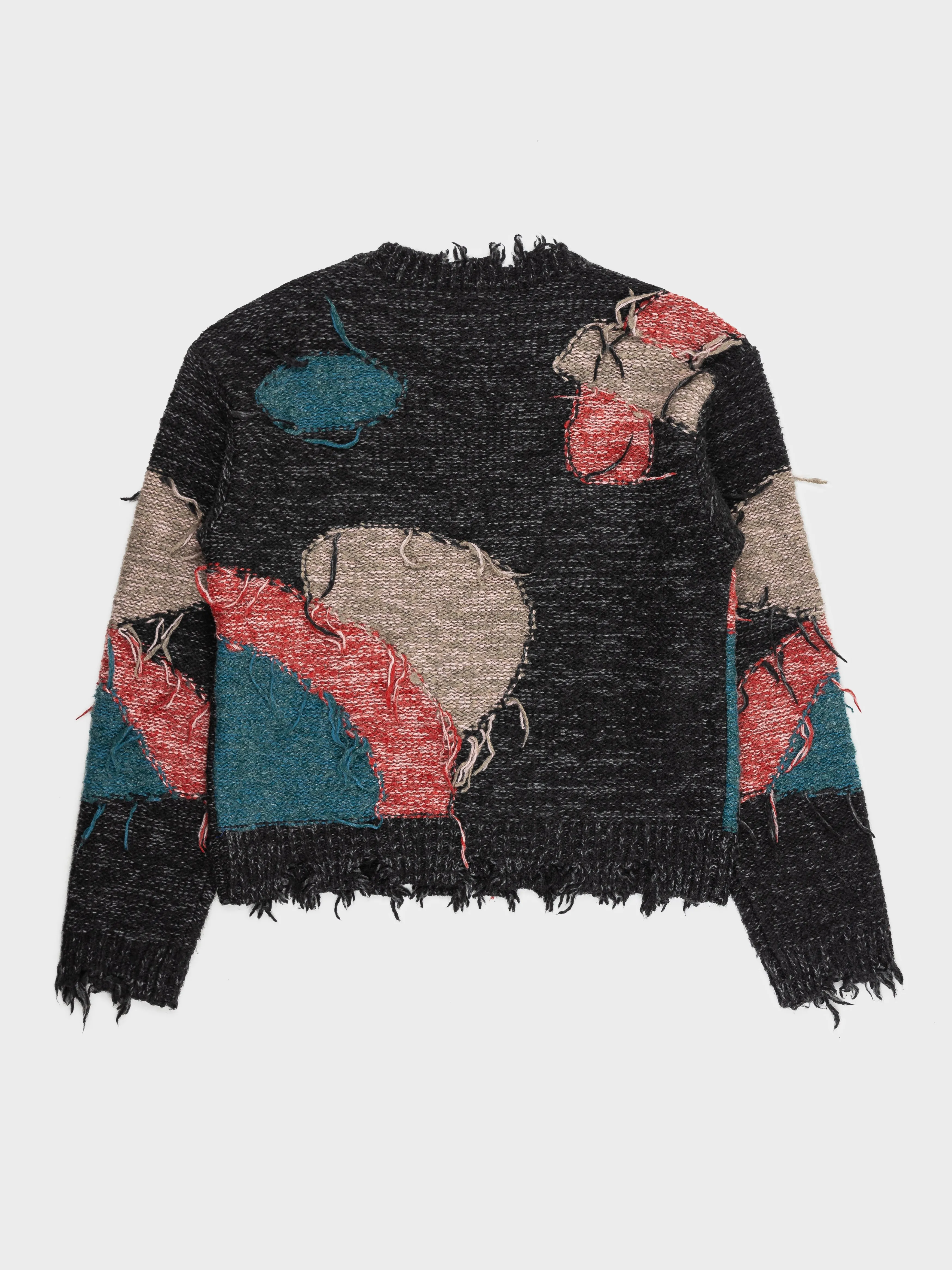 Patchwork Distressed Sweater