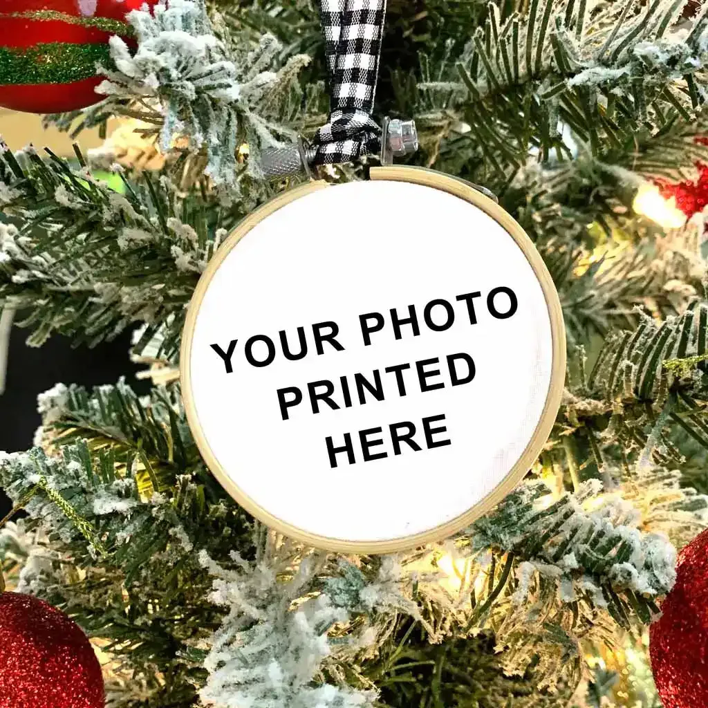 Personalized Photo Ornaments with Your Photos in a Gift Box Set of 3