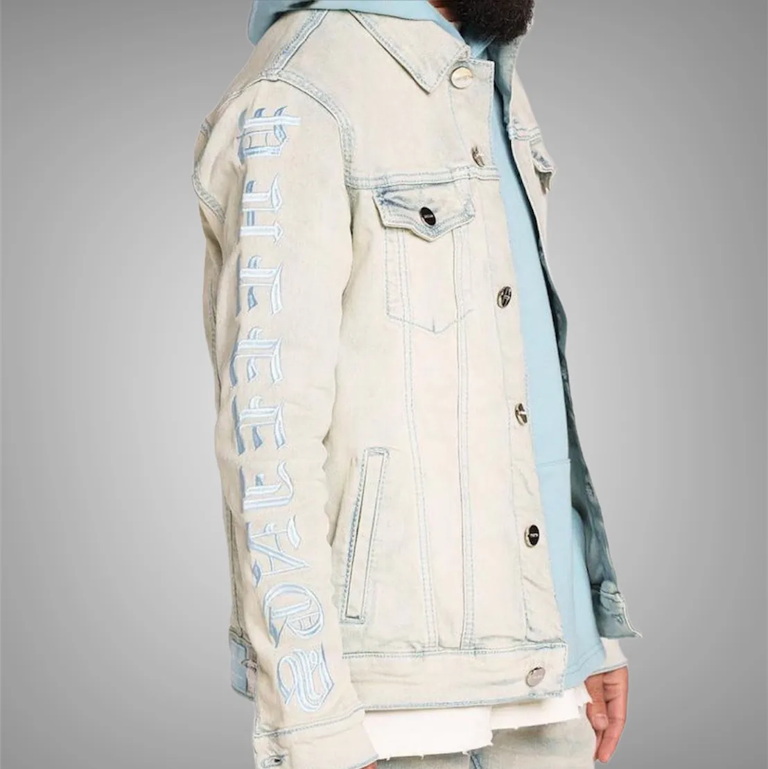 Pheelings Against All Odds Denim Jacket PH-FA22-52 Light Blue