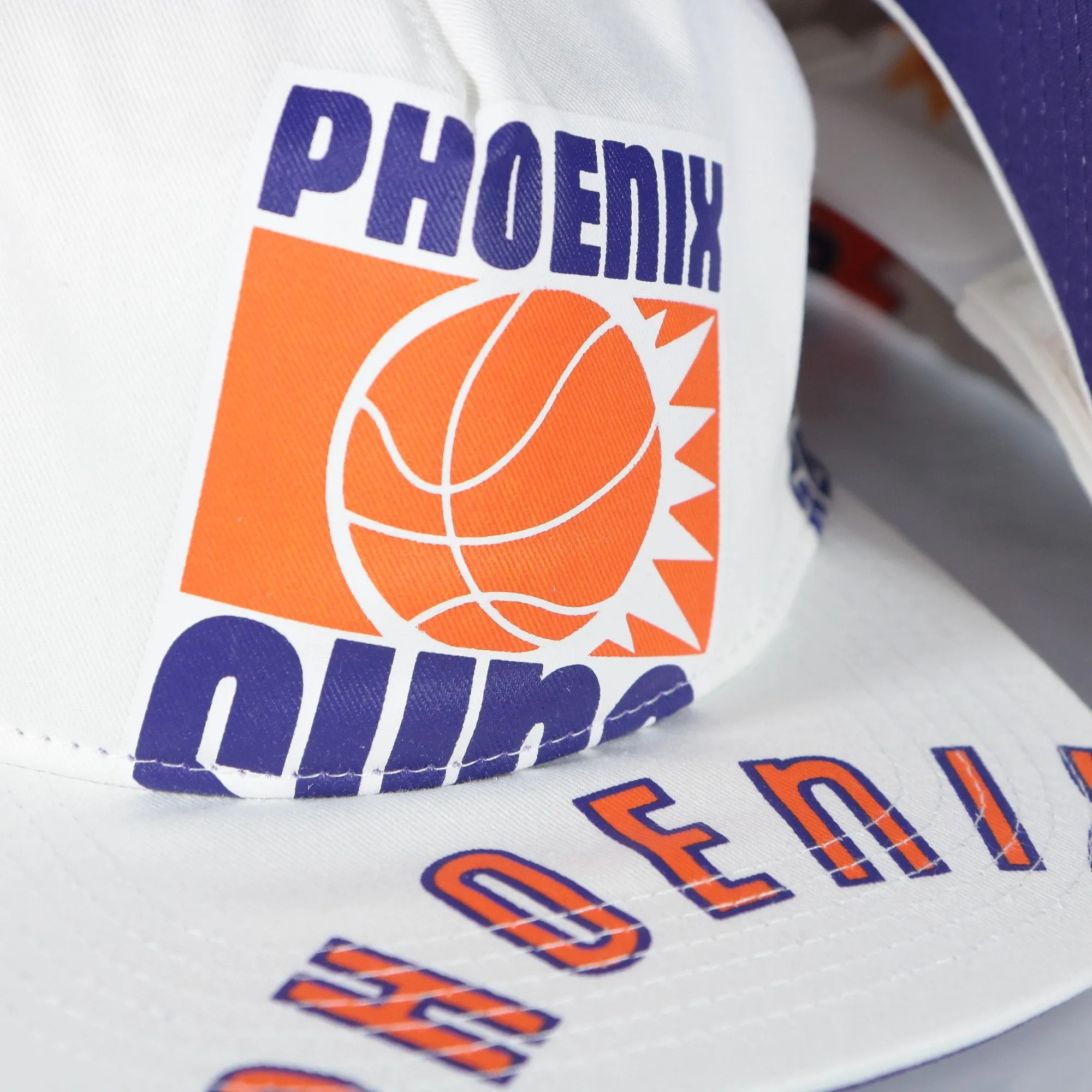 Phoenix Suns Hardwood Classics In Your Face Deadstock Purple bottom | White Snapback Hat