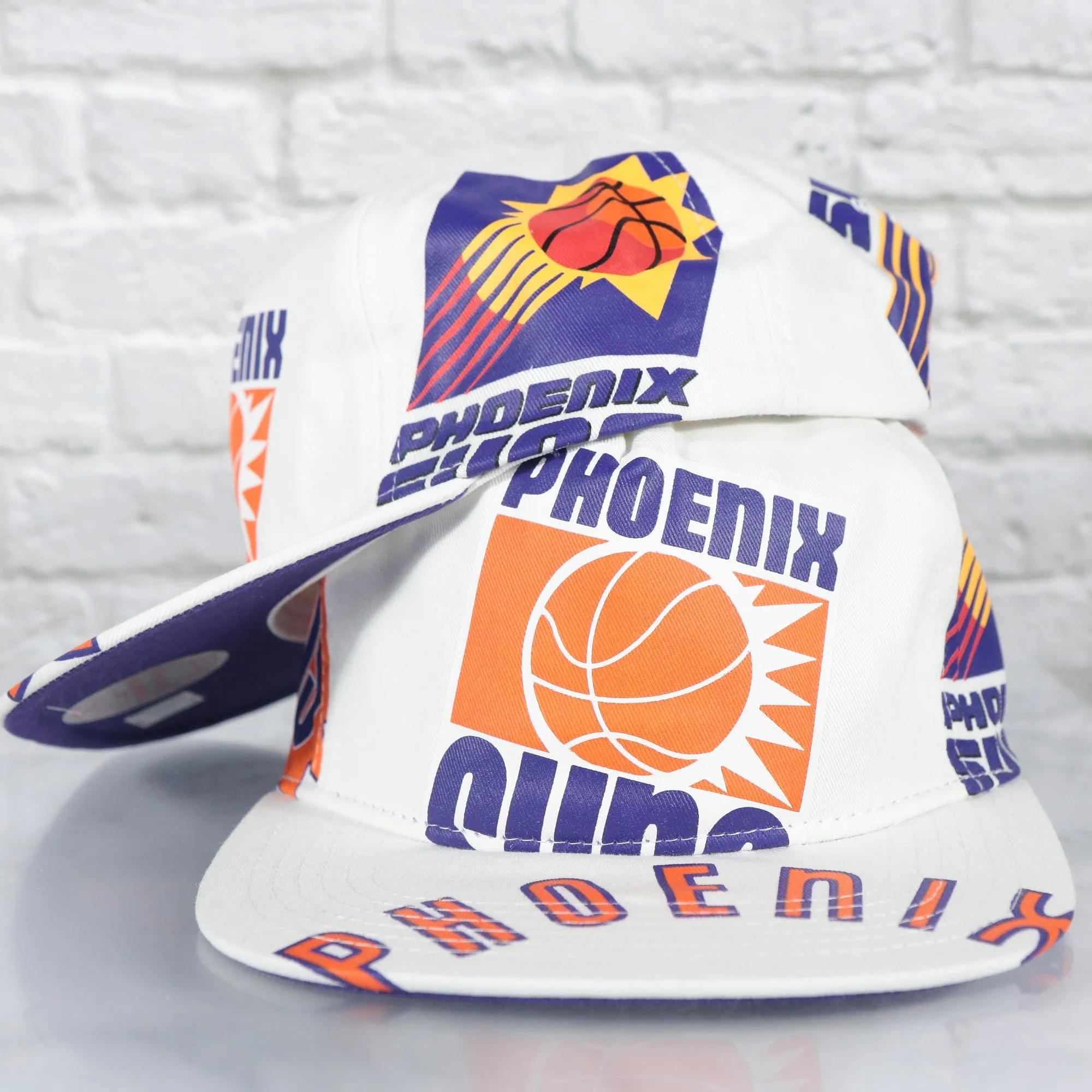 Phoenix Suns Hardwood Classics In Your Face Deadstock Purple bottom | White Snapback Hat