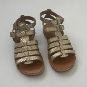 Pom D'Api Metallic Gladiator Sandals: Size EU 30