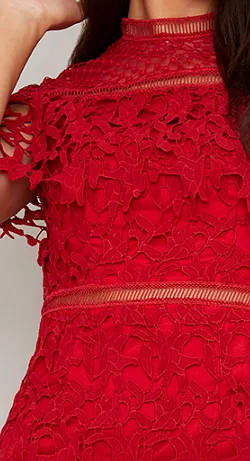 Red Lace Raye Dress