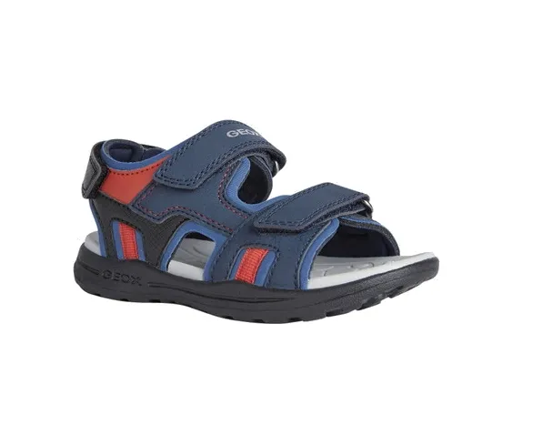 SANDALI GEOX JUNIOR J VANIETT B. B - LYCRA+DBK ST  NAVY/DK BLUE J155XB 015CE CF44M TG:28,29,30,31,32,33,34,35