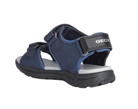 SANDALI GEOX JUNIOR J VANIETT B. B - LYCRA+DBK ST  NAVY/DK BLUE J155XB 015CE CF44M TG:28,29,30,31,32,33,34,35