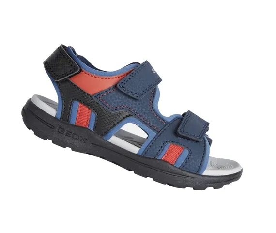 SANDALI GEOX JUNIOR J VANIETT B. B - LYCRA+DBK ST  NAVY/DK BLUE J155XB 015CE CF44M TG:28,29,30,31,32,33,34,35