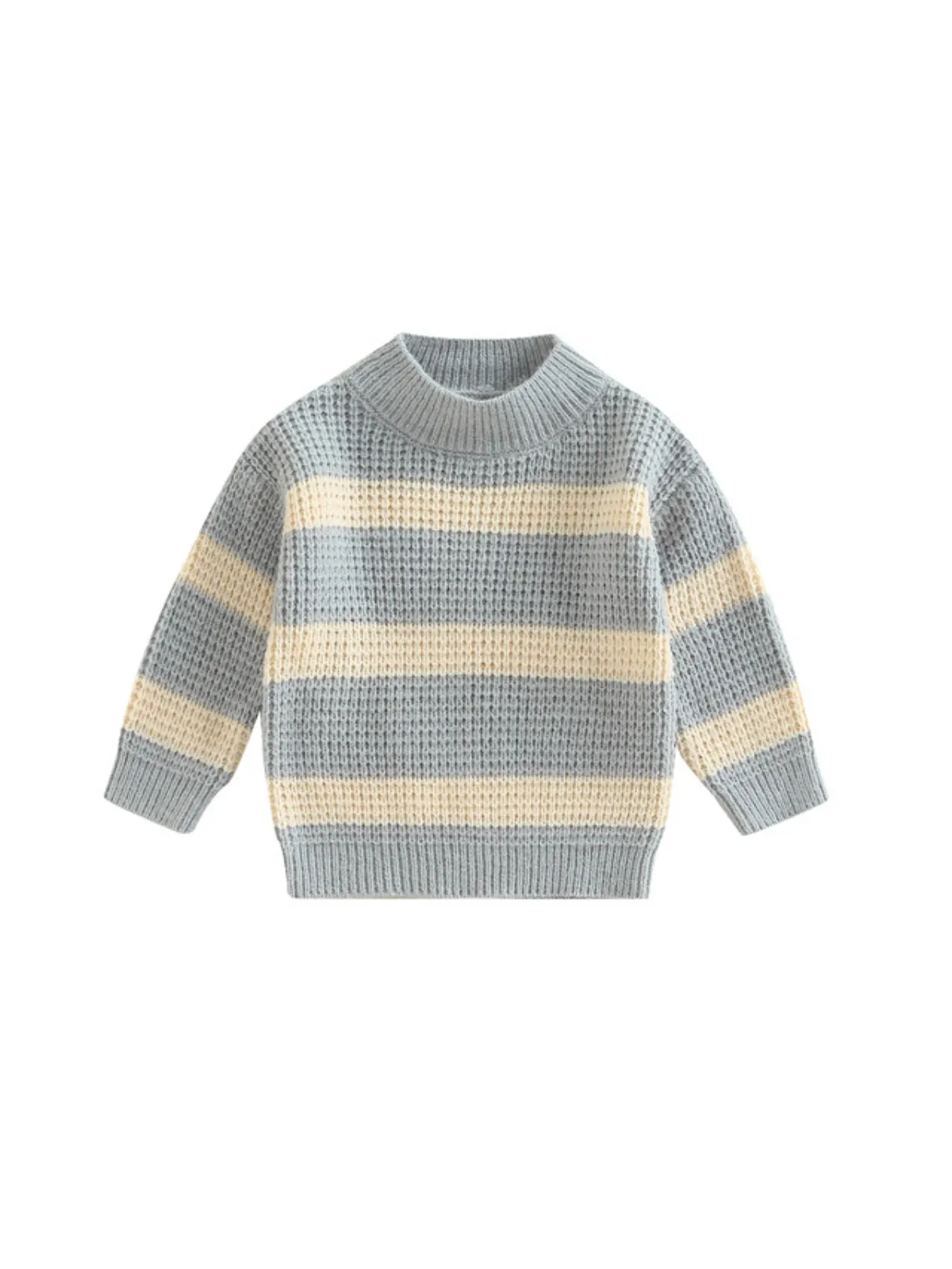 So Ideal Striped Waffle Sweater