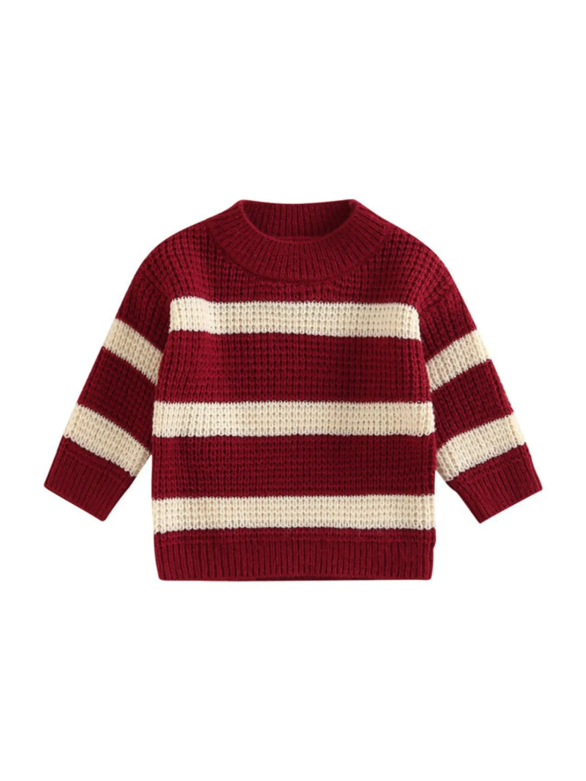 So Ideal Striped Waffle Sweater