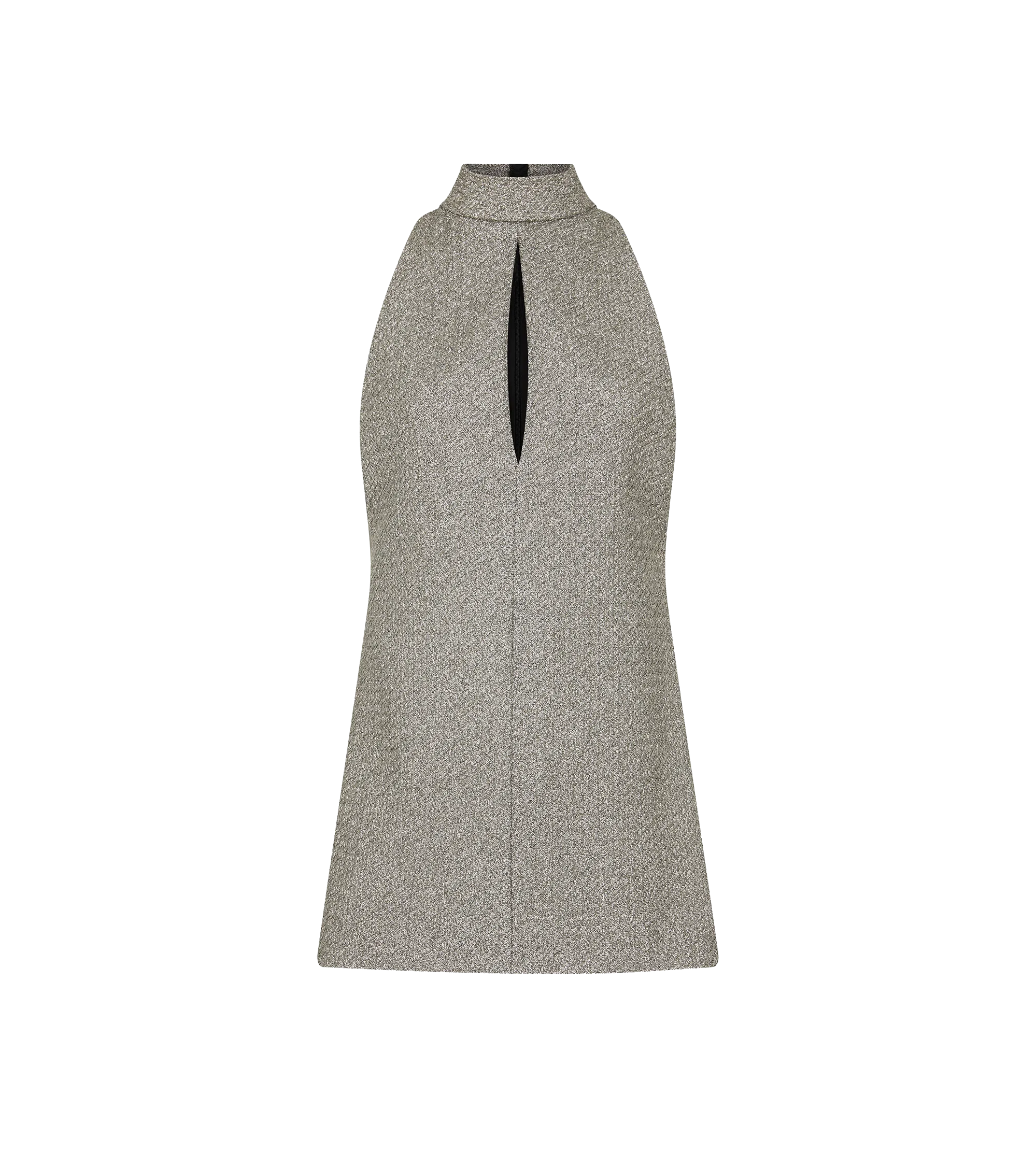 SPARKLING JACQUARD HALTERNECK MINI COCKTAIL DRESS