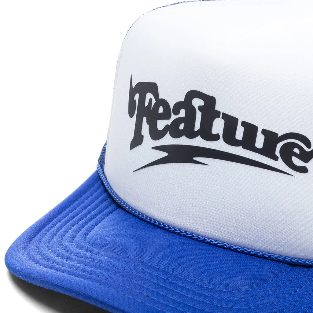 Spike Trucker Hat - Royal/White