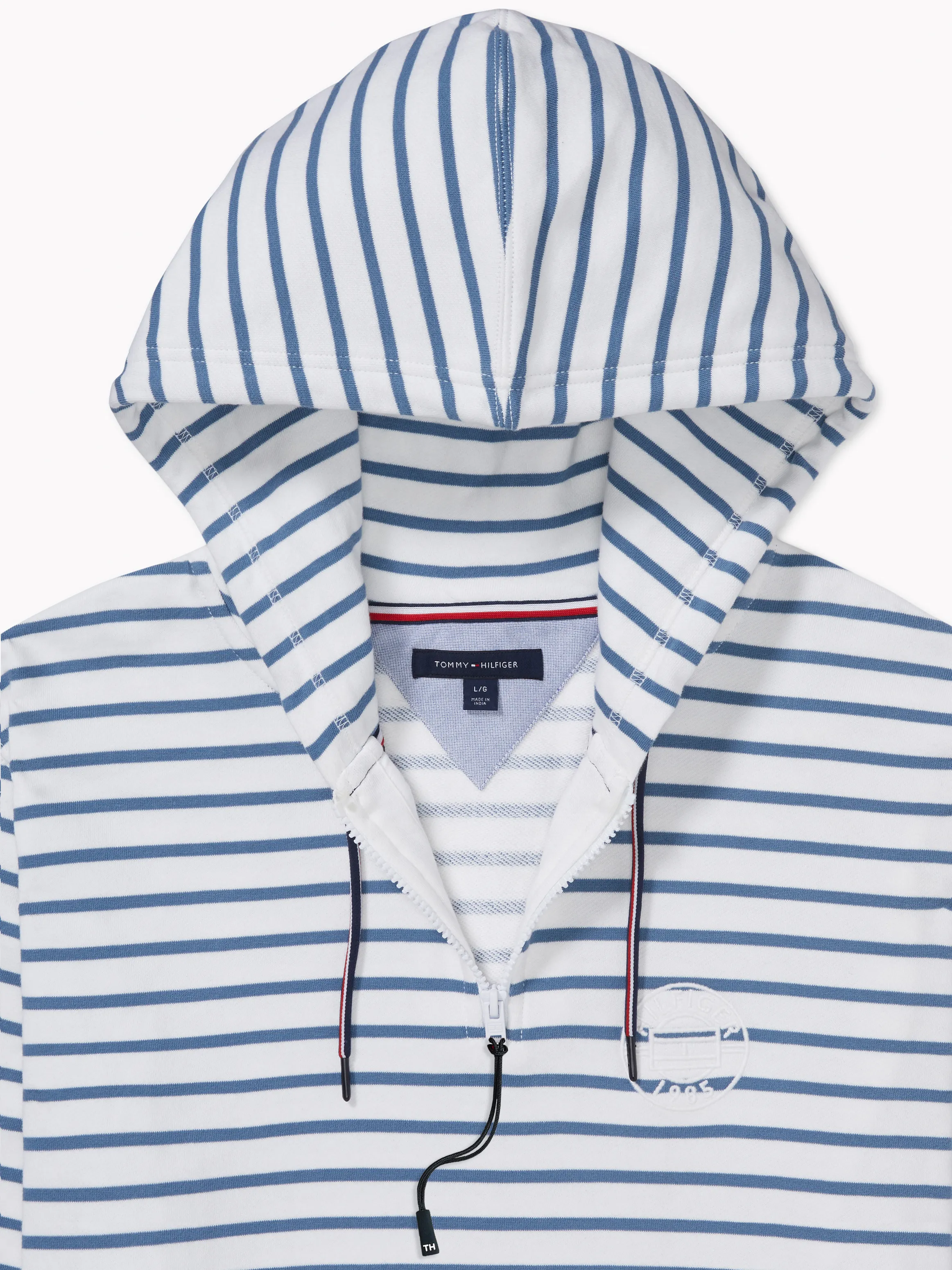 Stripe Drawstring Hoodie | Adaptive Hoodies | Tommy Hilfiger