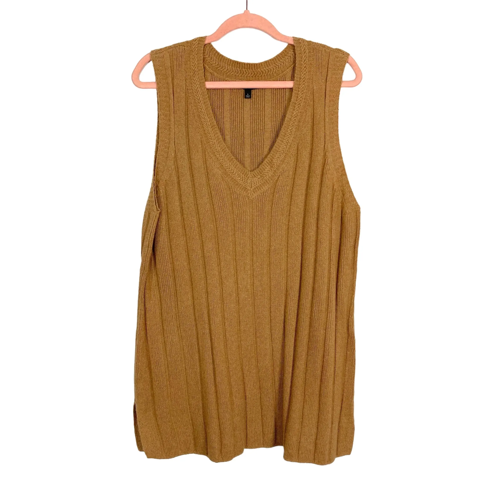 Talbots Camel V-Neck Sweater Vest- Size L (sold out online)