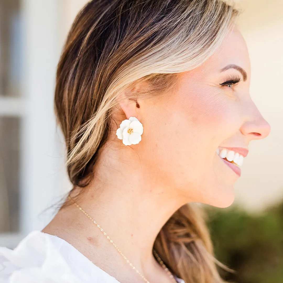 The Gift Of Flowers Earrings, Ivory