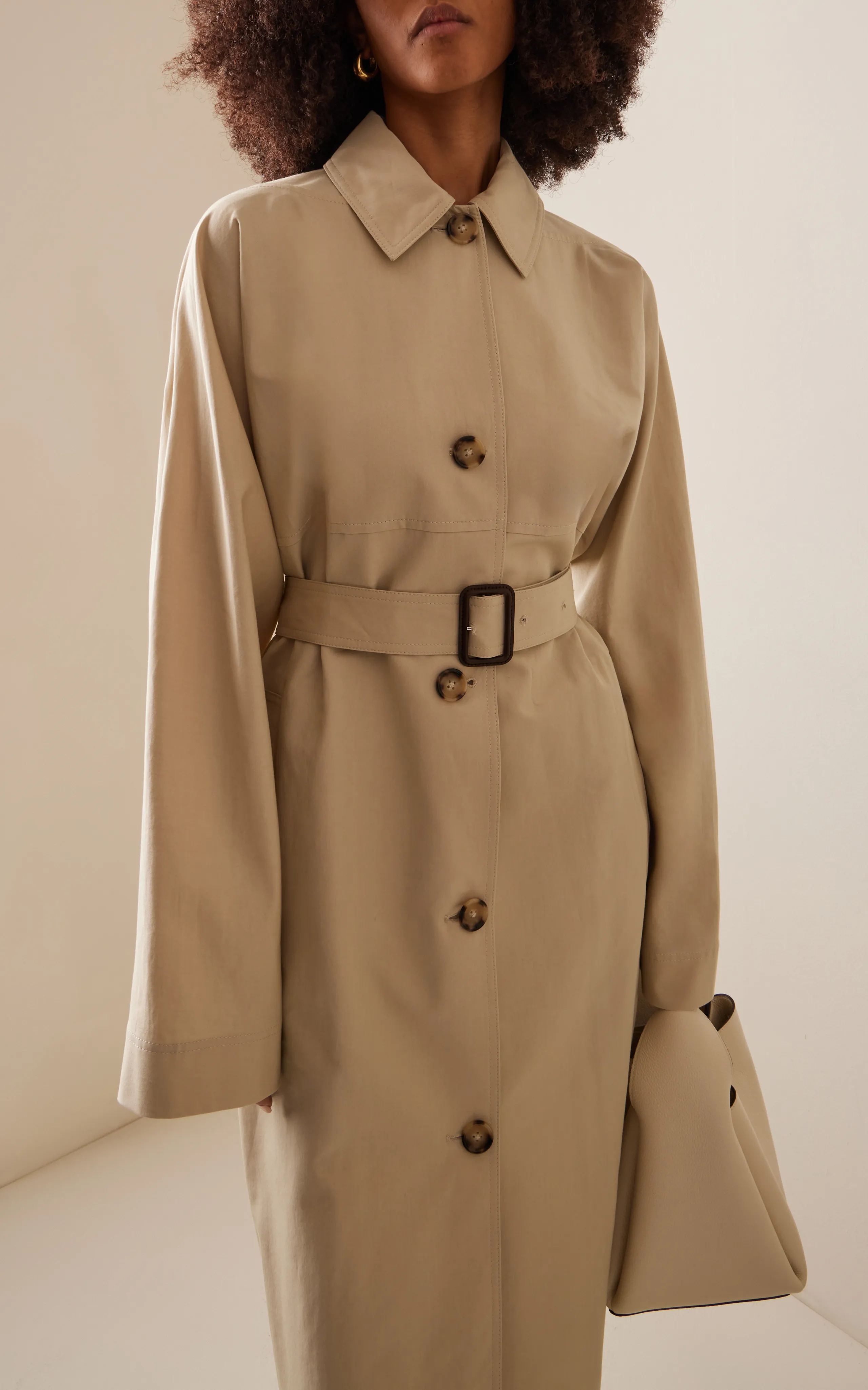 Toteme Tumbled Organic Cotton-Silk Trench Coat