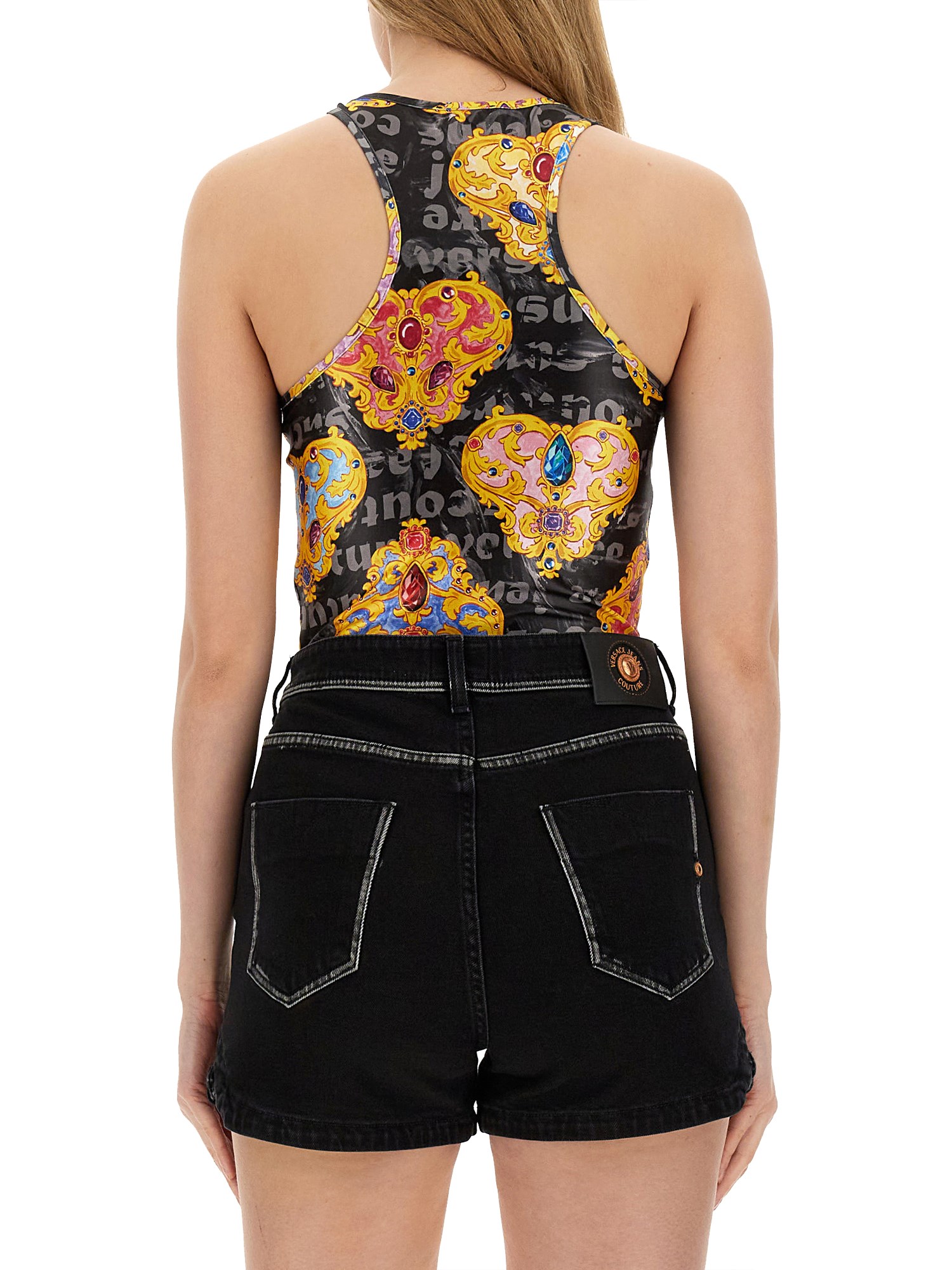 VERSACE JEANS COUTURE    NYLON PRINT TOP