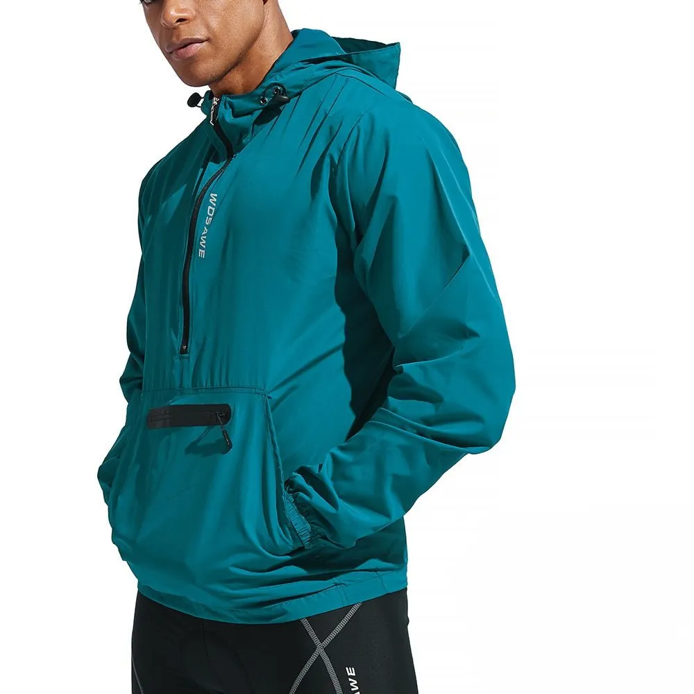 Veste / coupe-vent de cyclisme imperméable à capuche pour homme 205g WOSAWE – BL245