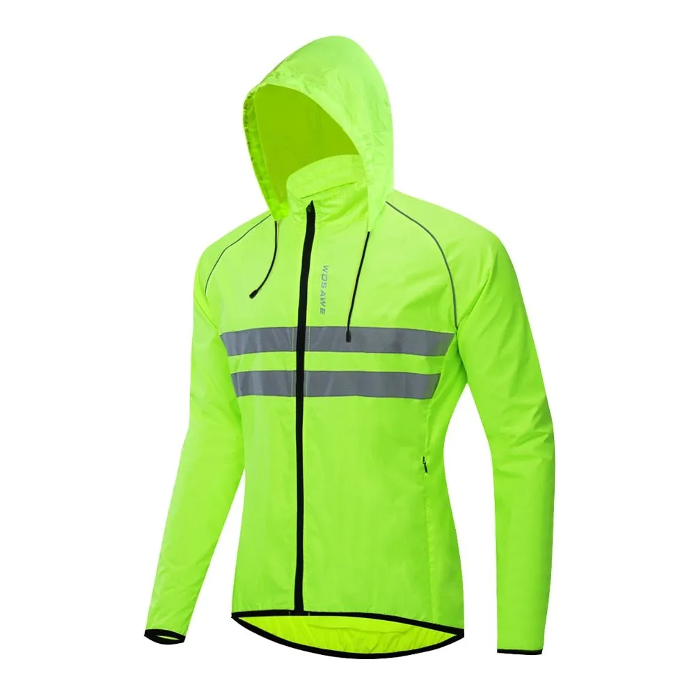 Veste / coupe-vent de cyclisme imperméable à capuche pour homme 205g WOSAWE – BL245