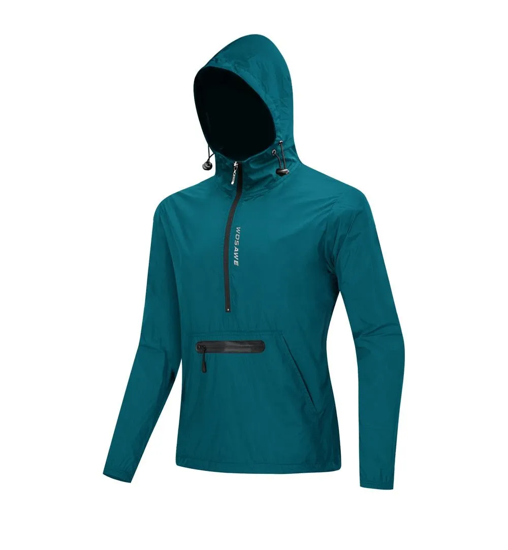 Veste / coupe-vent de cyclisme imperméable à capuche pour homme 205g WOSAWE – BL245