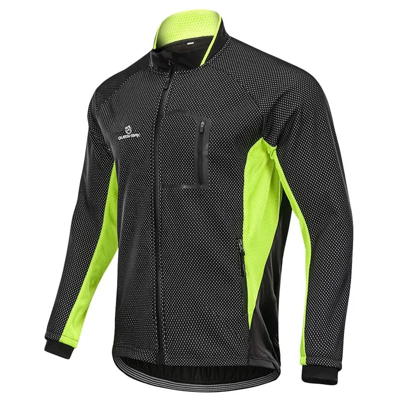 Veste de cyclisme hiver avec traitement hydrofuge à manches longues pour homme QUESHARK - QE244