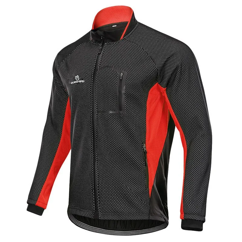 Veste de cyclisme hiver avec traitement hydrofuge à manches longues pour homme QUESHARK - QE244