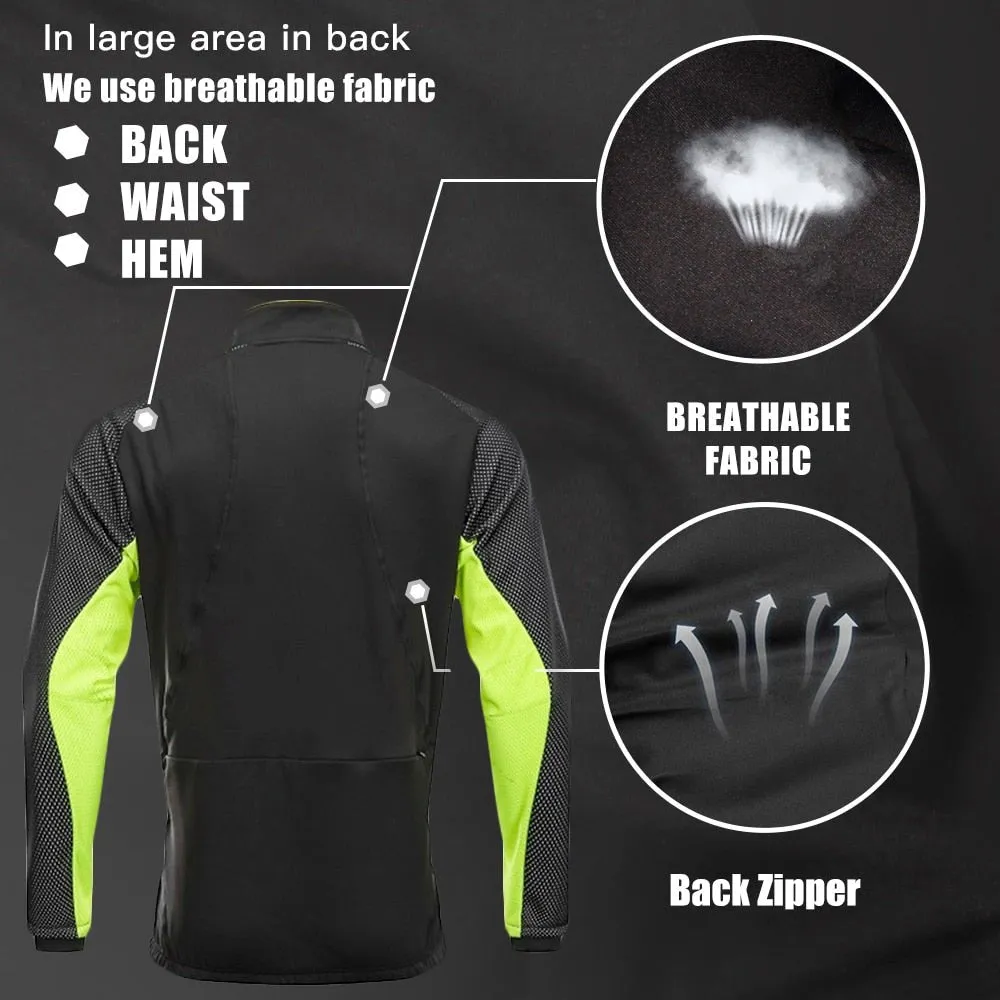 Veste de cyclisme hiver avec traitement hydrofuge à manches longues pour homme QUESHARK - QE244