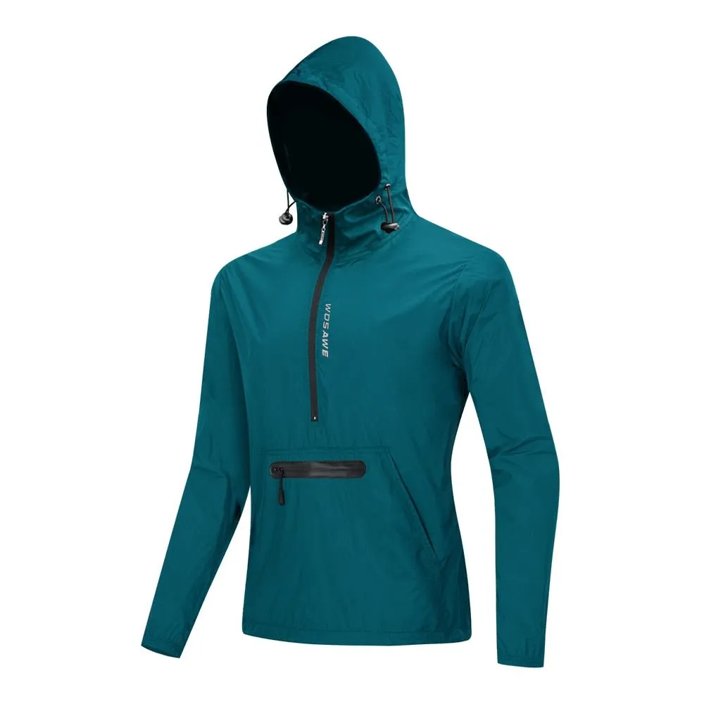 Veste de cyclisme imperméable, coupe-vent à capuche réfléchissant WOSAWE - BL225