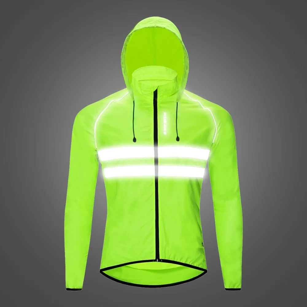 Veste de cyclisme imperméable, coupe-vent à capuche réfléchissant WOSAWE - BL225